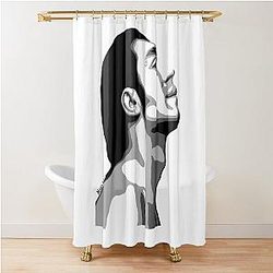 Javier Bardem Black and White Portraits Shower Curtain