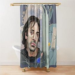 Javier Bardem Painting Shower Curtain
