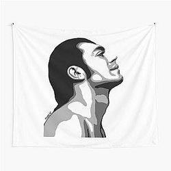 Javier Bardem Black and White Portraits Tapestry