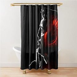 Javier Bardem Fire Faunus Painting Shower Curtain