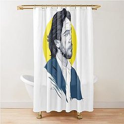 Javier Bardem - An illustration by Paul Cemmick Shower Curtain becomes:

Javier Bardem An illustration by Paul Cemmick Shower Curtain