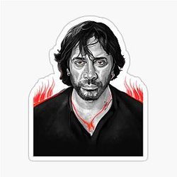 Javier Bardem with a Painting Sticker
