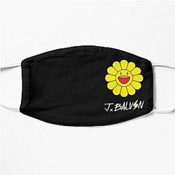 J Balvin Face Masks - Rainbow  Yellow- J Balvin (Jeismary Rivera) Flat Mask RB1504