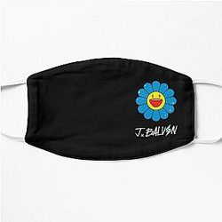 J Balvin Face Masks - Arcoiris  Blue, Azul- J Balvin (Jeismary Rivera) Flat Mask RB1504