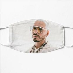 J Balvin Face Masks - J Balvin t-shirt, j Balvin fan art &amp; gear Flat Mask RB1504