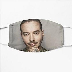 J Balvin Face Masks - J Balvin t-shirt, j Balvin fan art &amp; gear Flat Mask RB1504