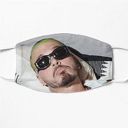 J Balvin Face Masks - J Balvin t-shirt, j Balvin fan art &amp; gear Flat Mask RB1504