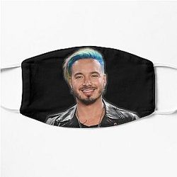J Balvin Face Masks - J Balvin t-shirt, j Balvin fan art &amp; gear Flat Mask RB1504