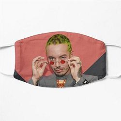 J Balvin Face Masks - J Balvin t-shirt, j Balvin fan art &amp; gear Flat Mask RB1504