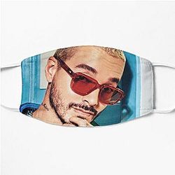 J Balvin Face Masks - J Balvin t-shirt, j Balvin fan art &amp; gear Flat Mask RB1504