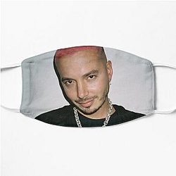 J Balvin Face Masks - J Balvin t-shirt, j Balvin fan art &amp; gear Flat Mask RB1504