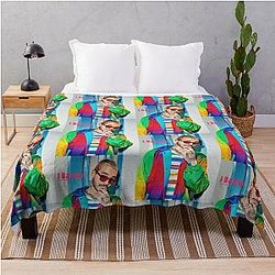 J Balvin Blanket - J Balvin t-shirt, j Balvin fan art &amp; gear Throw Blanket RB1504