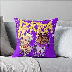 J Balvin Pillows - Reggaeton Legend J Balvin Fortnite Perra Throw Pillow RB1504