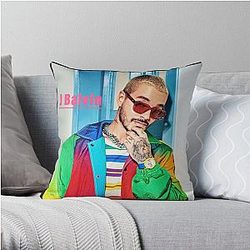 J Balvin Pillows - J Balvin t-shirt, j Balvin fan art &amp; gear Throw Pillow RB1504