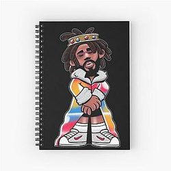 J Cole art Spiral Notebook