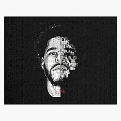 Black and white J Cole quote. Jigsaw Puzzle