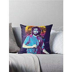 J Cole Retro Art Throw Pillow