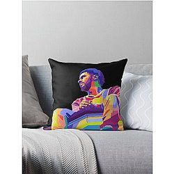 J cole Rapper Pop Rrt Throw Pillow