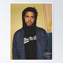 J Cole Photo Signature Poster