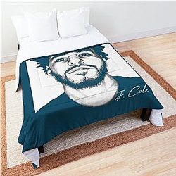 J Cole Art Portrait  Comforter