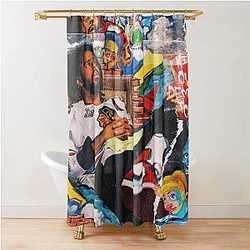 J cole collage Shower Curtain