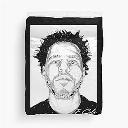 J Cole Art Portrait, J.Cole   Duvet Cover