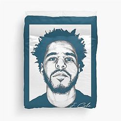 J Cole Art Portrait  Duvet Cover