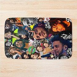 J Cole Collage Bath Mat