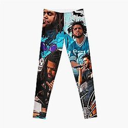 J Cole Tee Rapper Retro Vintage Men Women Leggings