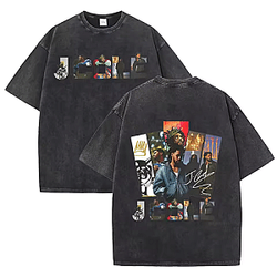 Hip-hop Singer Retro DTNK2807 Washed J Cole T-Shirts