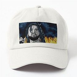 J Cole Portrait Dad Hat