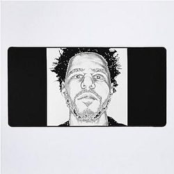 J Cole Art Portrait, J.Cole   Desk Mat