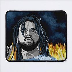 J Cole Portrait Mouse Pad
