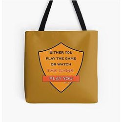 Either You Play The Game Or Watch The Game Play You Lyric Shirt -Cool J Cole Lyric Shirt - Either You Play The Game Or Watch The Game Play You Lyric tshirt  All Over Print Tote Bag