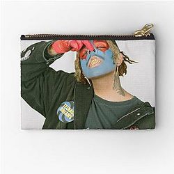 Mask of Two Jean THREE Four Zipper Pouch