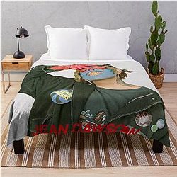 Mask of Two Jean THREE Four Throw Blanket