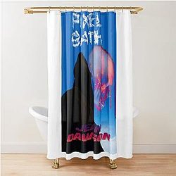 Pixel Bath Jean Dawson Poster Design Shower Curtain
