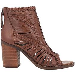 Womens Jeezy Open Toe Shootie Pumps Dress High Heel 3" & Up Brown