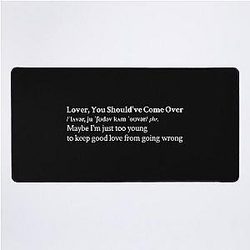 Lover, You Should've Come Over by Jeff Buckley Aesthetic Quote Black Desk Mat