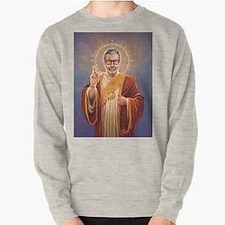 Saint Jeff of Goldblum, Jeff Goldblum Original Religious Painting Pullover Sweatshirt