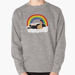 Jeff Goldblum On A Rainbow Cloud Pullover Sweatshirt