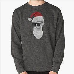 Santa Jeff Goldblum - on Grey Pullover Sweatshirt