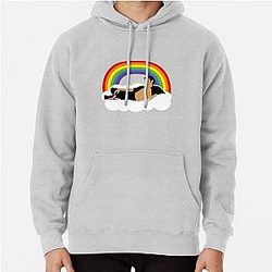 Jeff Goldblum On A Rainbow Cloud Pullover Hoodie