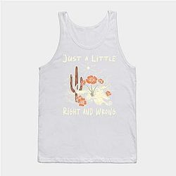 Jelly Roll Tank Tops - Just A Little Right And Wrong Music Lyrics Cactus Deserts Boots Tank Top TP2509