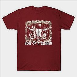 Jelly Roll T-Shirts - Son Of A Sinner Drink Glasses Tequila T-Shirt TP2509