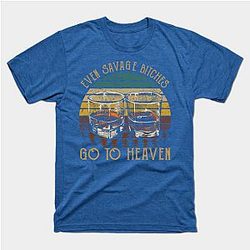 Jelly Roll T-Shirts - Even Savage Bitches Go To Heaven Whiskey Vintage Glasses T-Shirt TP2509