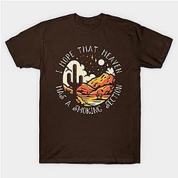 Jelly Roll T-Shirts - I Hope That Heaven Has A Smoking Section Mountains Cactus T-Shirt TP2509