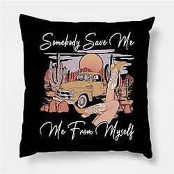 Jelly Roll Pillows - Somebody save me, me from myself Cactus Deserts Truck Poster TP2509