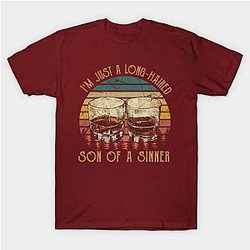 Jelly Roll T-Shirts - Retro I'm Just A Long Haired Son Of A Sinner Gifts Men T-Shirt TP2509