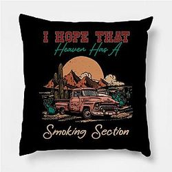 Jelly Roll Pillows - I Hope That Heaven Has A Smoking Section Car Desert Poster TP2509